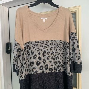 Neutral animal print sweater By Maurice’s